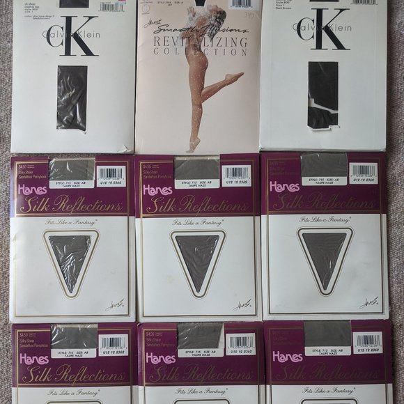 Calvin Klein + Hanes Silk Reflections Smooth Illusions Revitalizing Pantyhose - Picture 1 of 7